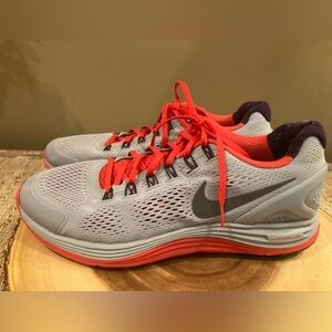 Nike Mens Lunarglide Plus 4 524977-013‎ Gray Running Shoes Sneakers Size 10